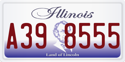 IL license plate A398555