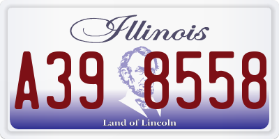 IL license plate A398558