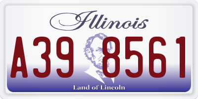 IL license plate A398561