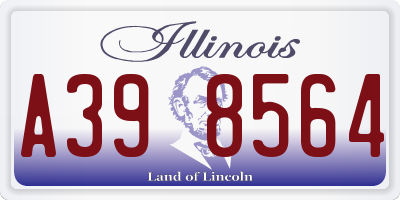 IL license plate A398564