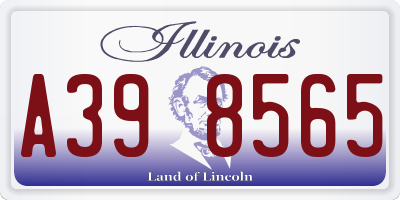 IL license plate A398565