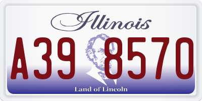 IL license plate A398570