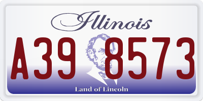 IL license plate A398573