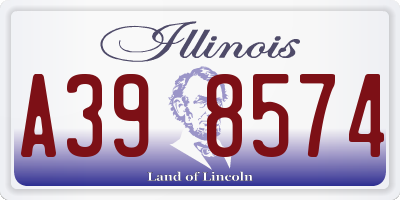 IL license plate A398574