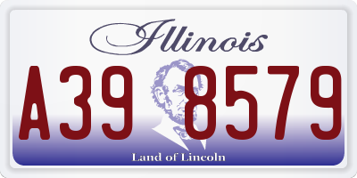 IL license plate A398579