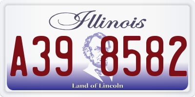 IL license plate A398582