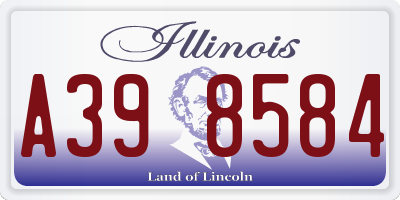IL license plate A398584