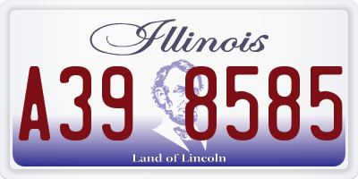 IL license plate A398585