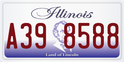 IL license plate A398588
