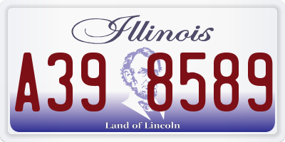 IL license plate A398589
