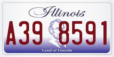 IL license plate A398591
