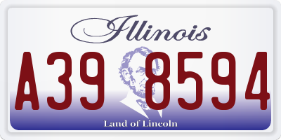 IL license plate A398594
