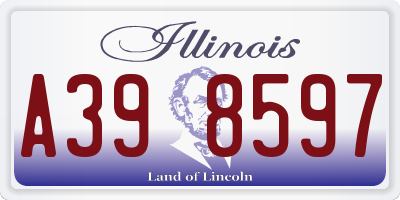 IL license plate A398597