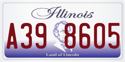 IL license plate A398605