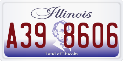 IL license plate A398606
