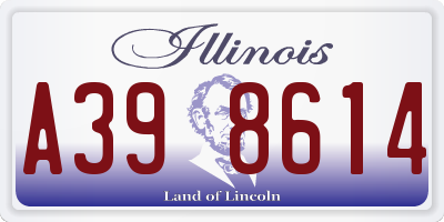 IL license plate A398614