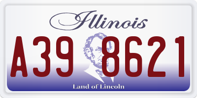 IL license plate A398621