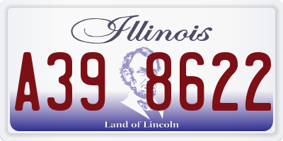 IL license plate A398622
