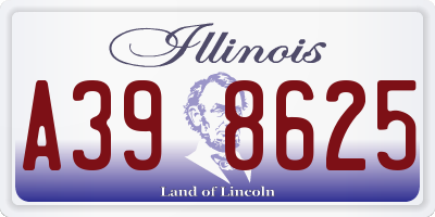 IL license plate A398625