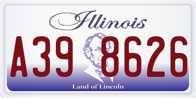 IL license plate A398626