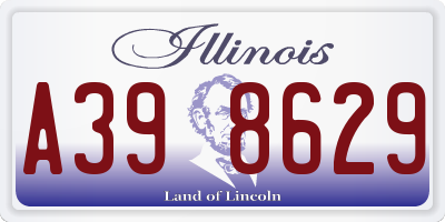 IL license plate A398629