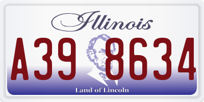 IL license plate A398634
