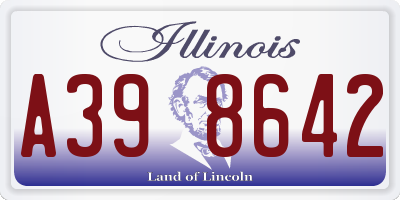 IL license plate A398642