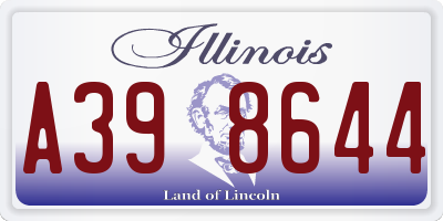 IL license plate A398644