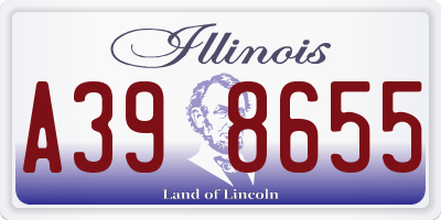 IL license plate A398655