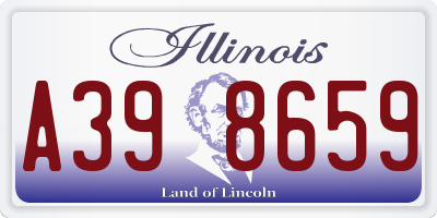 IL license plate A398659