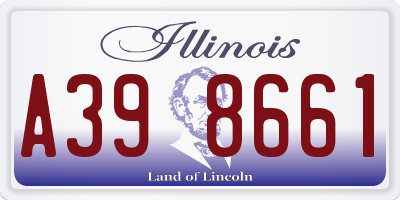 IL license plate A398661
