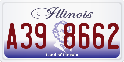 IL license plate A398662