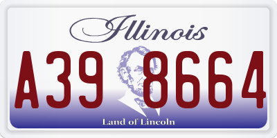 IL license plate A398664