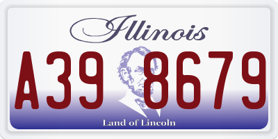 IL license plate A398679