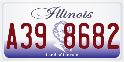 IL license plate A398682