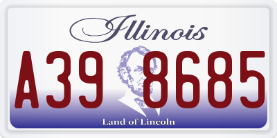 IL license plate A398685