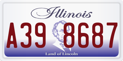 IL license plate A398687