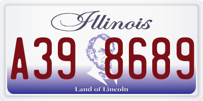 IL license plate A398689