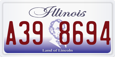 IL license plate A398694