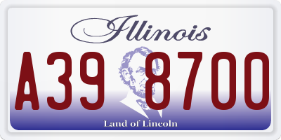 IL license plate A398700