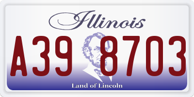 IL license plate A398703