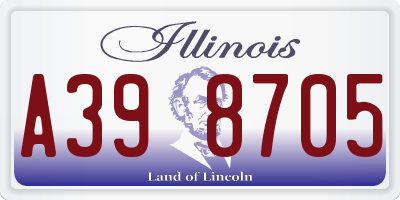IL license plate A398705