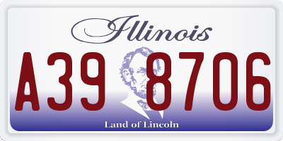 IL license plate A398706