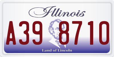IL license plate A398710