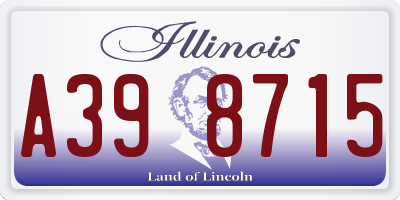 IL license plate A398715
