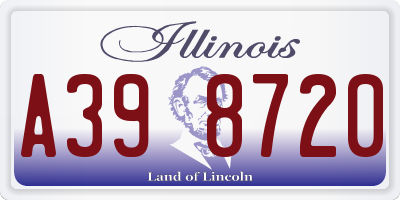 IL license plate A398720