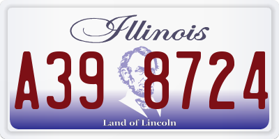 IL license plate A398724