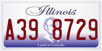IL license plate A398729