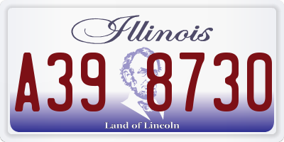 IL license plate A398730