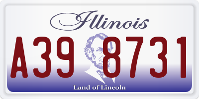 IL license plate A398731